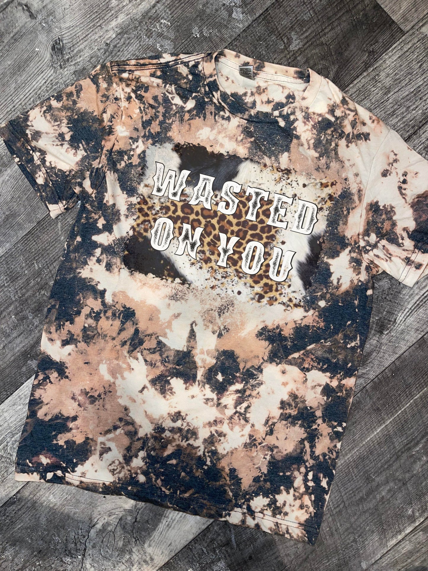 Custom Cowhide Wasted on you Tee