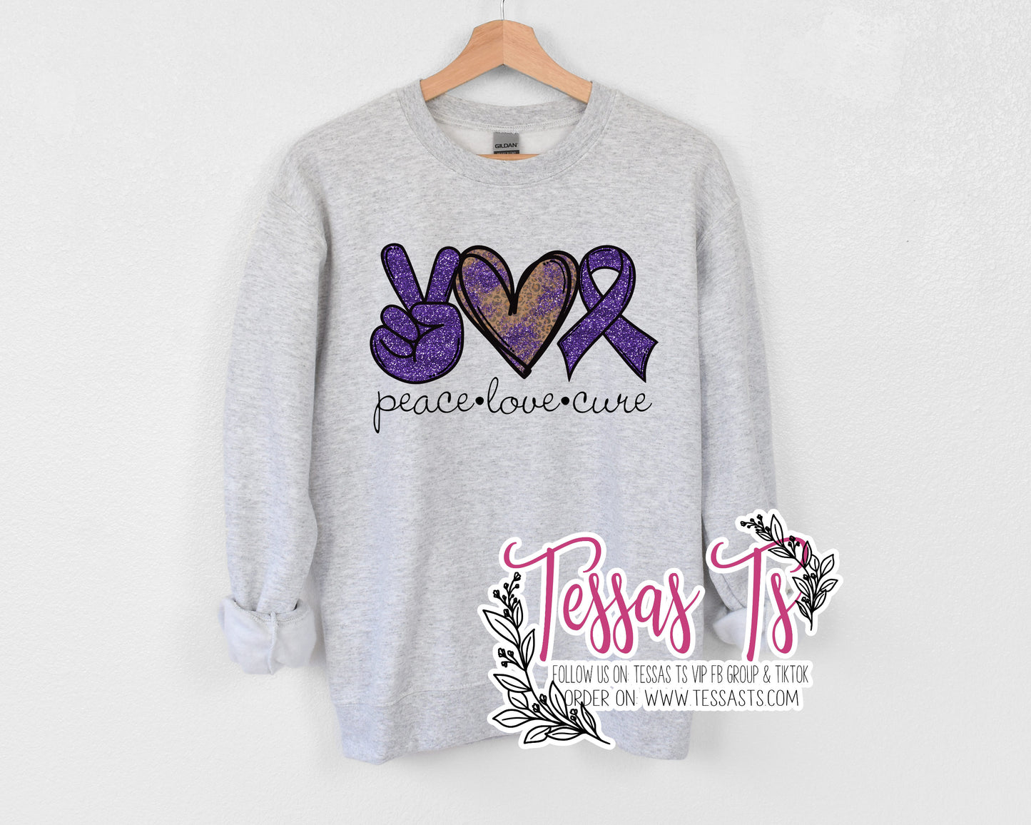 Peace Love Cure Sweatshirt (Other colors Available)